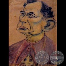 ARZOBISPO JUAN SINFORIANO BOGARIN - Dibujo de Miguel Acevedo - Año 2008